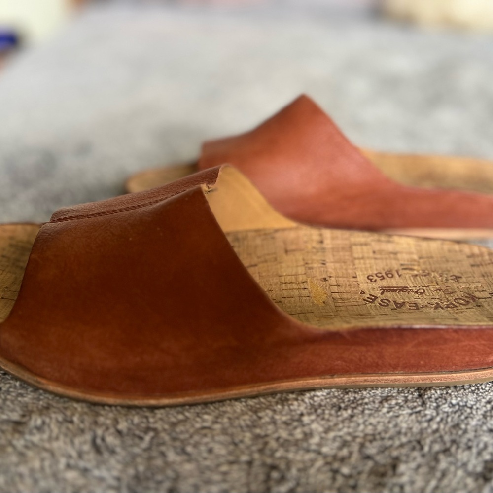 Kork-Ease Tutsi Leather Cork Slide Sandals Womens 10M